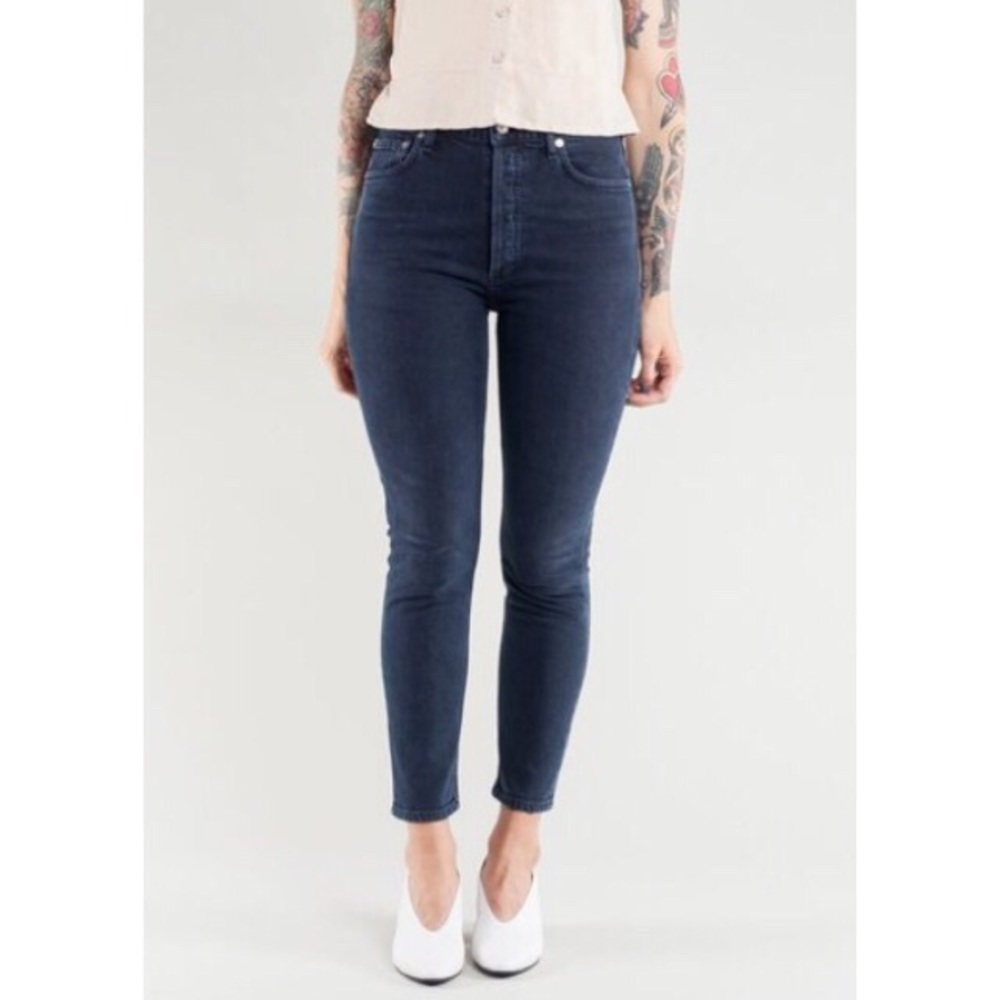 AGOLDE | Nico High Rise Skinny Jeans Darkwash